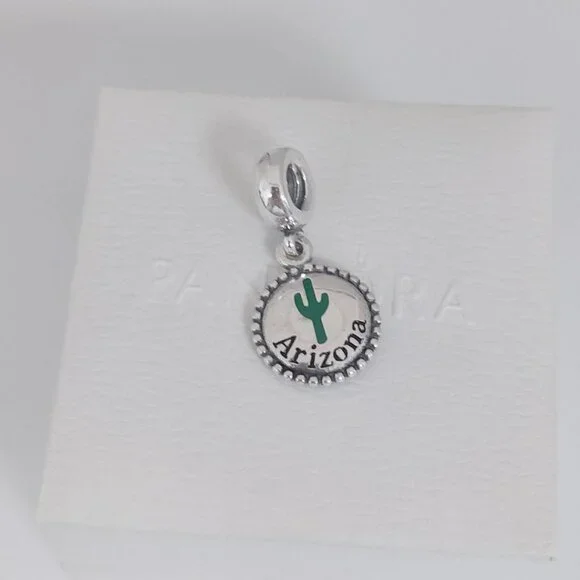 Pandora Arizona Cactus Travel Dangle Charm S925 Silver with box - Picture 9 of 10